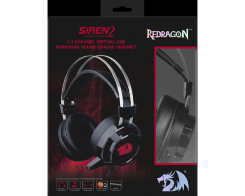 Игровая гарнитура Redragon Siren 2 объемный звук 7.1, кабель 2 м