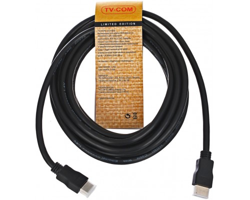 Кабель цифровой HDMI19M to HDMI19M, V1.4+3D, 5m TV-COM CG150S-5M