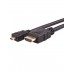 Кабель HDMI-19M --- MicroHDMI-19M ver 2.0+3D/Ethernet,1m Telecom TCG206-1M