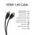 Кабель Telecom HDMI to HDMI (19M -19M) ver.1.4b, 1.8/2м CG501D-2M