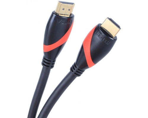 Кабель HDMI 19M/M ver. 2.0 black red, 0.5m VCOM CG525-R-0.5