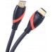 Кабель HDMI 19M/M ver. 2.0 black red, 0.5m VCOM CG525-R-0.5