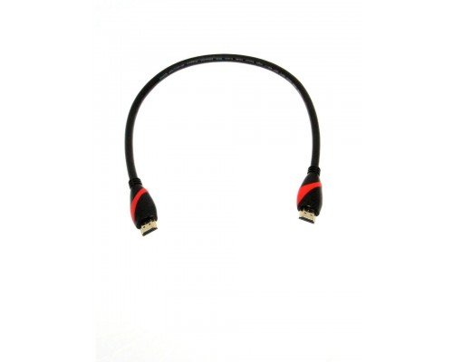 Кабель HDMI 19M/M ver. 2.0 black red, 0.5m VCOM CG525-R-0.5