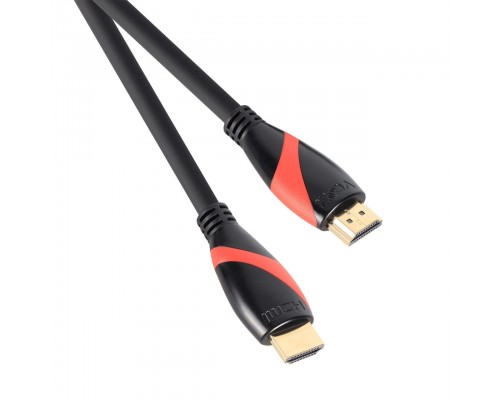 Кабель HDMI 19M/M ver. 2.0 black red, 0.5m VCOM CG525-R-0.5