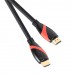 Кабель HDMI 19M/M ver. 2.0 black red, 0.5m VCOM CG525-R-0.5