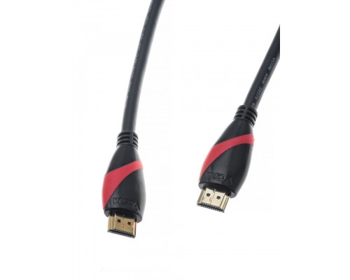 Кабель HDMI 19M/M ver. 2.0 black red, 0.5m VCOM CG525-R-0.5