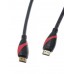 Кабель HDMI 19M/M ver. 2.0 black red, 0.5m VCOM CG525-R-0.5