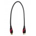 Кабель HDMI 19M/M ver. 2.0 black red, 0.5m VCOM CG525-R-0.5