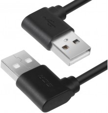 Кабель Greenconnect 0.2m USB 2.0, AM угловой/AM угловой, 28/28 AWG, экран, армированный, морозостойкий, GCR-AUM5AM-BB2S-0.2m                                                                                                                              