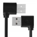 Кабель Greenconnect 0.2m USB 2.0, AM угловой/AM угловой, 28/28 AWG, экран, армированный, морозостойкий, GCR-AUM5AM-BB2S-0.2m