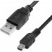 Кабель Greenconnect 1.0m USB 2.0, AM/mini 5P, черный, 28/28 AWG, экран, армированный, морозостойкий, GCR-UM2M5P-BB2S-1.0m