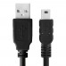 Кабель Greenconnect 1.0m USB 2.0, AM/mini 5P, черный, 28/28 AWG, экран, армированный, морозостойкий, GCR-UM2M5P-BB2S-1.0m