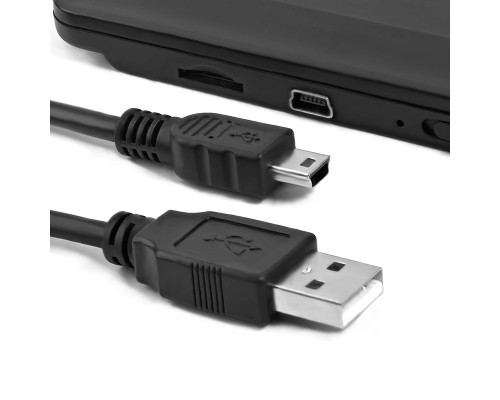 Кабель Greenconnect 1.0m USB 2.0, AM/mini 5P, черный, 28/28 AWG, экран, армированный, морозостойкий, GCR-UM2M5P-BB2S-1.0m