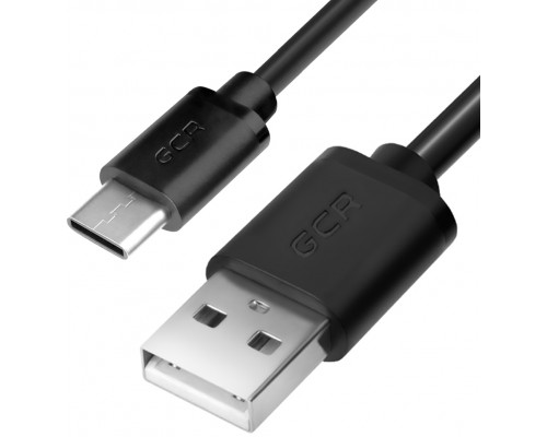 Кабель Greenconnect 0.3m USB 2.0, AM/CM, черный, 28/28 AWG, экран, армированный, морозостойкий, GCR-UC1AM-BB2S-0.3m, GCR-UC1