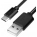 Кабель Greenconnect 0.3m USB 2.0, AM/CM, черный, 28/28 AWG, экран, армированный, морозостойкий, GCR-UC1AM-BB2S-0.3m, GCR-UC1