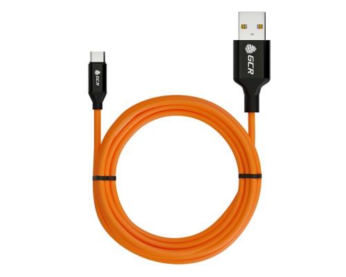 Кабель 1.0m TypeC OEM, для зарядки, оранжевый, AL корпус, NO Sync data, 22AWG, OEM-50504