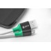 Кабель Greenconnect 1.5m USB 2.0, AM/microB 5pin, белый, алюминиевый корпус черный, зеленый ПВХ, 28/28 AWG, GCR-50549