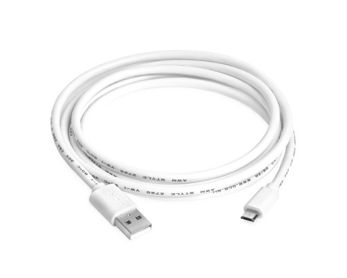 Кабель Greenconnect 1.5m USB 2.0, AM/microB 5pin, белый, 28/28 AWG, экран, GCR-51882