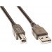 Кабель USB2.0 AM/BM 5m прозрачная изоляция Telecom (VUS6900T-5M)