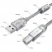 Кабель GCR PROF 1.5m USB 2.0, AM/BM, прозрачный, ферритовые кольца, 28/24 AWG, экран, армированный, морозостойкий, GCR-52422