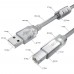 Кабель GCR PROF 0.75m USB 2.0, AM/BM, прозрачный, ферритовые кольца, 28/24 AWG, экран, армированный, морозостойкий, GCR-52421