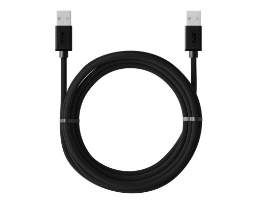 Кабель Greenconnect 2.0m USB 2.0, AM/AM, черный, 28/28 AWG, экран, армированный, морозостойкий, GCR-UM2M-BB2S-2.0m