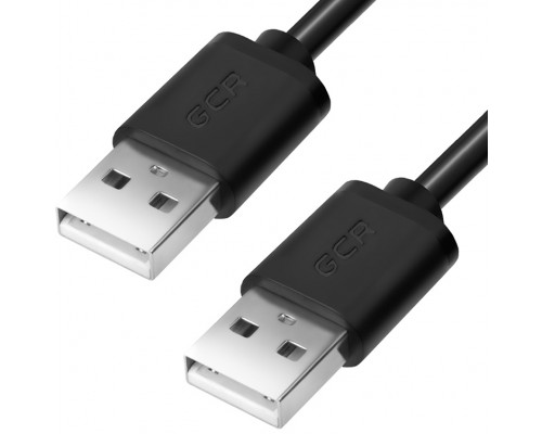 Кабель Greenconnect 2.0m USB 2.0, AM/AM, черный, 28/28 AWG, экран, армированный, морозостойкий, GCR-UM5M-BB2S-2.0m