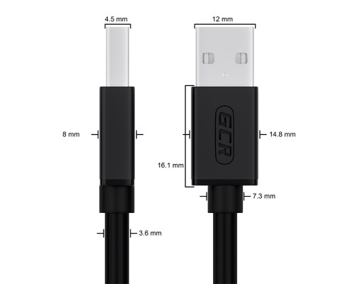 Кабель Greenconnect 3.0m USB 2.0, AM/mini 5P, черный, 28/28 AWG, экран, армированный, морозостойкий, GCR-UM2M5P-BB2S-3.0m