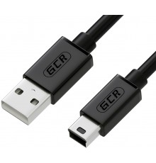 Кабель Greenconnect 3.0m USB 2.0, AM/mini 5P, черный, 28/28 AWG, экран, армированный, морозостойкий, GCR-UM2M5P-BB2S-3.0m                                                                                                                                 