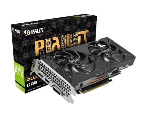 Видеокарта PCIE16 RTX2060 6GB GDDR6 W/O LED RTX2060 DUAL 6G PALIT