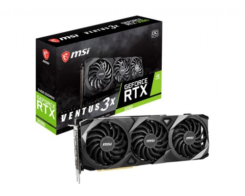 Видеокарта PCIE16 RTX3090 24GB GDDR6X RTX 3090 VENTUS 3X OC RU MSI