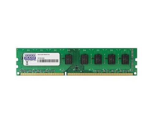 Модуль памяти GOODRAM DDR3 Общий объём памяти 8Гб Module capacity 8Гб Количество 1 1600 МГц Множитель частоты шины 11 1.5 В GR1600D364L11/8G