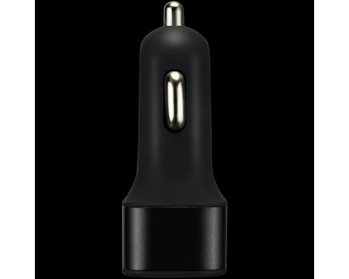 Автомобильное зарядное устройство CANYON C-07 Universal 3xUSB car adapter(1 USB with Quick Charger QC3.0), Input 12-24V, Output USB/5V-2.1A+QC3.0/5V-2.4A&9V-2A&12V-1.5A, with Smart IC, black rubber coating+black metal ring+QC3.0 port with blue/other