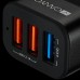 Автомобильное зарядное устройство CANYON C-07 Universal 3xUSB car adapter(1 USB with Quick Charger QC3.0), Input 12-24V, Output USB/5V-2.1A+QC3.0/5V-2.4A&9V-2A&12V-1.5A, with Smart IC, black rubber coating+black metal ring+QC3.0 port with blue/other