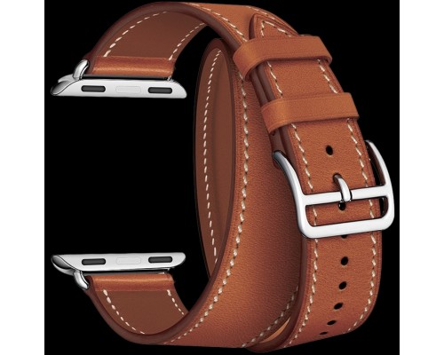 Кожаный ремешок в два оборота для Apple Watch 42/44 mm LYAMBDA MERIDIANA LWA-01-44-BR Brown