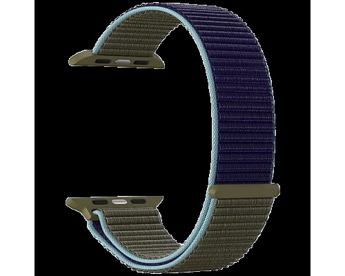 Нейлоновый ремешок для Apple Watch 42/44 mm LYAMBDA VEGA DS-GN-02-44-46 Khaki-blue