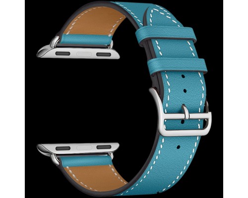 Кожаный ремешок для Apple Watch 42/44 mm LYAMBDA MINTAKA LWA-02-44-LBL Ligth blue