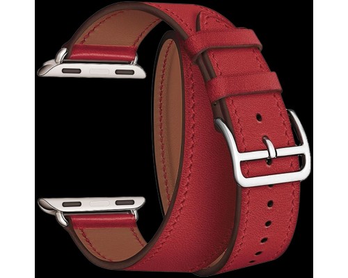 Кожаный ремешок в два оборота для Apple Watch 38/40 mm LYAMBDA MERIDIANA LWA-01-40-RD Red