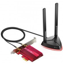 Сетевая карта 11AX 3000Mbps dual-band PCI-E adapter, 2402Mbps at 5G and 574Mbps at 2.4G, support Bluetooth 5.0, WPA2 encryption, two external Antennas.                                                                                                   