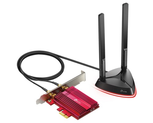 Сетевая карта 11AX 3000Mbps dual-band PCI-E adapter, 2402Mbps at 5G and 574Mbps at 2.4G, support Bluetooth 5.0, WPA2 encryption, two external Antennas.