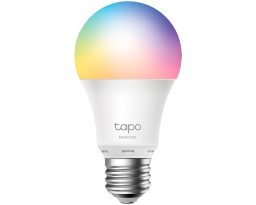 Умная лампочка Tapo Smart WiFi Bulb, A60 sizeE27 base, 9.5W, 16 million colors, 2000k-6500k tunable white, 800 lumens brightness and dimmable, 802.11b/g/n 2.4G WiFi connection, work with 200-240 V, 50/60 Hz power voltage and frequency, work with Yan