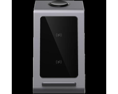 Беспроводное зарядное устройство Prestigio ReVolt A8, 3-in-1 wireless charging station for iPhone, Apple Watch, AirPods, wilreless output for phone 7.5W/10W, wireless output for AirPods 5W, wireless output for Apple Watch 2.5W, material: aluminum+tem