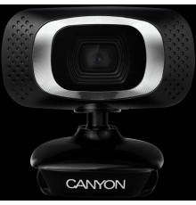 Веб-камера CANYON C3 720P HD webcam with USB2.0. connector, 360° rotary view scope, 1.0Mega pixels, Resolution 1280*720, viewing angle 60°, cable length 2.0m, Black, 62.2x46.5x57.8mm, 0.074kg                                                           