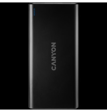Внешний аккумулятор  CANYON PB-106 Power bank 10000mAh Li-poly battery, Input 5V/2A, Output 5V/2.1A(Max), USB cable length 0.3m, 140*68*16mm, 0.24Kg, Black                                                                                               