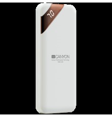 Внешний аккумулятор  CANYON PB-54 Power bank 5000mAh Li-poly battery, Input 5V/2A, Output 5V/2.1A, with Smart IC and power display, White, USB cable length 0.25m, 115*50*12mm, 0.120Kg                                                                   