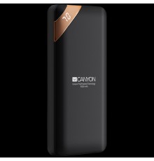 Внешний аккумулятор  CANYON PB-102 Power bank 10000mAh Li-poly battery, Input 5V/2A, Output 5V/2.1A(Max), with Smart IC and power display, Black, USB cable length 0.25m, 137*67*13mm, 0.230Kg                                                            