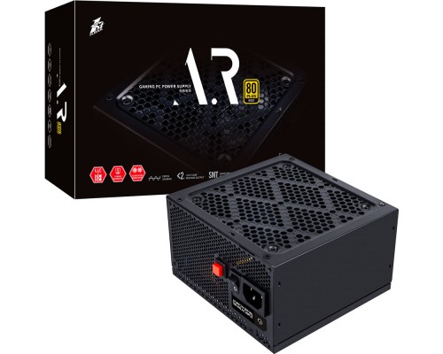 Блок питания 1STPLAYER AR 650W / ATX 2.4, LLC+DC-DC, APFC, 80 PLUS GOLD, 120mm fan / PS-650AR