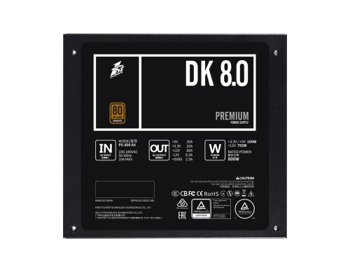 Блок питания 1STPLAYER DK PREMIUM 800W PS-800AX