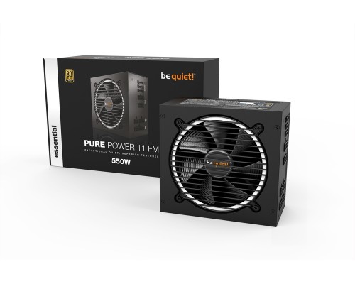 Блок питания be quiet! PURE POWER 11 FM 550W / ATX 2.52, APFC, LLC+SR+DC-DC, 80 PLUS Gold, 120mm fan, 2x6+2pin, fully modular / BN317