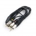 Кабель аудио Cablexpert 3.5 джек 2 х RCA, черный, 2м, блистер, черный (CCAB-02-35M2RM-2MB)